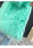 Pele feminina pele sintética 2023 outono-inverno novo casaco de pele verde claro lã falsa cabelo longo com decote em v jaqueta longa roupas femininas frete grátis l230920