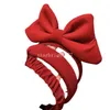 Vintage Pearls Red Velvet Headband Women's Fashion Wide Sponge Hairband Hair Hoop Headdress Accessoires Femme