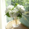 Ramo de simulación de flores de hortensia hidratante Artificial, sensación Floral falsa, decoración para el hogar y la sala de estar, boda