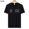 Boss Mens Camiseta de Alta Qualidade Moda Masculina T-shirt Luxo Polo Redondo Pescoço Respirável Top Boss Business Camisa Casual Tee Homem Tops Designer Camisas Homens Tamanho M-xxxl U84V