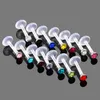 Dangle żyrandol 14pcs partie bioplast tragus przebijanie warga kolczyki labret pierścienia chrząstka uszu pierścienie pierścienie biżuteria 272x