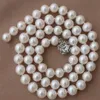 very pretty 10-11mm nature south sea white pearl necklace 18 inch230i