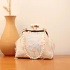 Sacos de noite Puro estilo de casamento artesanal flores moda beading bolsa de mão bolsas femininas bolsas corrente mulheres ombro crossbody