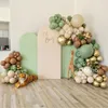 Feestdecoratie Beige Bruin Groen Ballon Slinger Boog Kit Kinderen Jungle Safari Verjaardag Baby Douche Ballons Doop Doop 230920