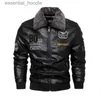 Dames bont imitatiebont 2023 leren jas heren winterfleece motorfiets kunstleer jas afneembare bontkraag windjack Ropa de Hombre slanke jas L230920