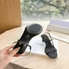 Ряд Sexy Sandals Designer Women Sandal Slippers Fashion Leather Strap Muller High Heels Shoes Size 35-40 ZSG3
