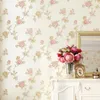 Wallpapers European Pastoral 3D Stereo Non-woven Wallpaper Big Flower Style Green Living Room Bedroom Wall Paper Roll