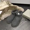 2023 Damen Winter Ultra Mini Boot Designer Australische Plateaustiefel für Herren Echtes Leder Warme Knöchelfell Booties Luxuriöser Schuh EU44 Damen Schneestiefel OOOOXO