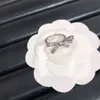 Vrouwen schattige bowknot open ring met stempel sprankelend kristal bowknot vingerring zilvergoud