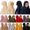 Estilo de roupas étnicas Mulheres Muçulmanas Instant Chiffon Hijab Xales Underscarf Cap Islam Cachecol Interno Headband Stretch Headwrap Lenços Capa