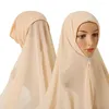 Ethnic Clothing Style Muslim Women Instant Chiffon Hijab Shawls Underscarf Cap Islam Inner Scarf Headband Stretch Headwrap Scarves Cover