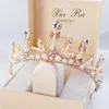 Cristalli scintillanti di lusso Corone nuziali Perle con strass Accessori per capelli Corona da sposa e diademi Disponibili subito270U