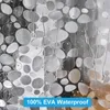 Rideaux de douche Rideau 3D imperméable à la moisissure EVA bain moderne motif pavé translucide salle de bain avec crochets 230919
