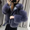 Women's Fur Faux Fur 2023 Hot sales Autumn Winter Real Fox Fur CoatNew Women High End Luxury Genuine Sheepskin Leather Natural Fox Fur Jacket L230920