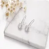Damen-Ohrringe aus massivem 925er-Sterlingsilber, quadratisch, zusammengesetzt, SONA-Diamant-Ohrringe, Hochzeitsschmuck für Frauen, Geschenk gi173G