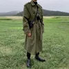 Men Blends 2023 Autumn Windbreaker Medium Length Over Knee Loose Korean Handsome Trench Coat With Belt Casual 230920