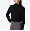 Женский дизайнерский свитер Lulule, спортивный, легкая дизайнерская куртка на молнии с полной молнией, женское пальто с отверстиями для большого пальца