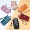 Wallets Baellerry Women And Purses Long Leather Card Holder Female Coin Purse Zipper Phone Clutch Bag Blue Pink Wallet For