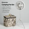 10000mAh Auto Oscillation Camping Fan Desktop Floor Portable Circulator Wireless Ceiling Electric Fan with Remote Control Bag