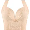 Sutiãs renda longa linha para mulheres fio acolchoado lingerie sexy plus size roupa interior espartilho brassiere234z