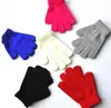 Cadeaux de Noël Gants d'hiver pour enfants Couleur unie Candy Doigt complet Magic Knit Warm Boys et filles ski Stretch extérieur tricot C336