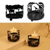 Candle Holders Elegant Black Iron Holder Table Centerpieces Unique Pattern