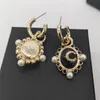 2022 Boucle d'oreille de forme ovale de charme de qualité supérieure avec perles d'agate noire naturelle et diamant en plaqué or 18 carats pour femme de mariage jewe3212