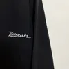 T-shirts pour hommes VETEMENTS Chemises noires Casual 1 Brodé surdimensionné à manches longues 230920