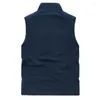 Gilets pour hommes tendance coupe-vent décontracté chaud polaire gilet manteau polaire hommes veste automne et hiver gilet sans manches mode mâle