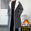 Trenchs pour hommes Manteaux pour hommes Coupe-vent Long Trench-Coat en polaire Harajuku Mi-longueur Casual Hip Hop Vêtements à capuche Streetwear Overcoats J230920