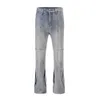 High Street Trendy Vibe-stijl gespontwerp met lijnstiksels Rechte buis Micro-hoorn Jeansx1yp