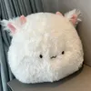 Plush Dolls Soft Long White Kitten Hug Pillow Cute Fluffy Cat Animal Stuffed Plushies Toy Kawaii Home Decor Baby Doll Kids Gift 230919