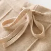 Calças femininas lã engrossar malha perna larga mulheres inverno chique listra calças soltas femme casual comprimento total camisola quente