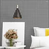 Fondos de pantalla Houndstooth Papel tapiz a cuadros en blanco y negro Moderno Simple Ins Dormitorio Sala de estar Papel de pared nórdico impermeable