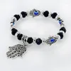 Strand Blue Eyes Bracelet For Women Crystal Resin Lucky Bead Wishing Chain Ladies Charm Jewelry Palm Wear Gifts