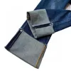 Damesjeans Designer Gekrulde jeans met rechte pijpen voor dames Europese lente en herfst nieuwe elastische mollige mm slanke peervormige broek trend JRYZ