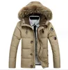 Vestes d'hiver pour hommes, parka épaisse et chaude, manteau en duvet de canard blanc, coupe-vent