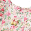 Conjuntos de roupas primavera bebê menina outfits 3-24 meses nascido floral boutique conjunto adorável roupas de aniversário macacão com bandana ternos infantis