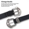 Belts Buckle Western Retro PU Leather Bohemian Waist Belt Wide Vintage For Pants Jeans Dresses