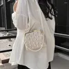 Evening Bags Women Straw Pearl Shell Handbags Messenger Niche Designer Beige Khaki Chain Shoulder Party Clutch