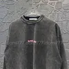 Moda Siyah Yuvarlak Boyun Kroveri Mektup Marka Logosu O-boyun hoodies Sweatshirt Erkekler veya Kadınlar İçin Sweatshirt