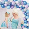 Andra evenemangsfestleveranser Flash Snowflake Ballon Helium Metallic Frozen Birthday Party Snow Balloon Garland Arch Kit Decorations Baby Shower Girl 230919