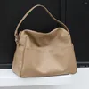 Sacs de soirée MS épais cuir de vache femme grande capacité simplement peau de vache épaule bandoulière sac à main dame travail fourre-tout voyage sac à main 2023