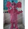 Costume de mascotte d'éléphant rose de performance, de qualité supérieure, pour Halloween, Noël, robe de soirée fantaisie, personnage de dessin animé, costume de carnaval, tenue unisexe pour adultes