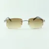 Óculos de sol de chifre de buffs de vendas diretas 3524026 com chifres de buffs mistos naturais pernas óculos de grife tamanho: 56-18-140 mm