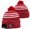 San Francisco Beanies Cap SF Wool Warm Sport Knit Hat Hockey North American Team Striped Sideline USA College Cuffed Pom Hats Men Women A0