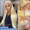 613 Honey Blonde Lace Front Human Hair Wig Brazilian Colored 40 Inch 13x4 HD Transparent Straight Lace Frontal Wigs for Women Glueless Synthetic Wig