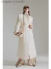 Giacca da donna in lana misto lana mohair loop 2023 Autunno / inverno stile coreano doppio petto cravatta con lacci cappotti lunghi larghi in lana alpaca L230920