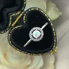 Cluster-Ringe Double Faie Erstaunlicher Opalstein für Frauen Weißgold Farbe Midi-Fingerring Geschenk Mädchen Modeschmuck R848