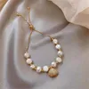 Strand Barock Summer Shell Freshwater Pearl Armband Ladies Beach Decor Smycken